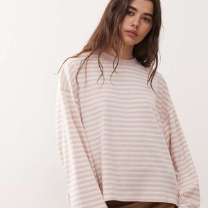 Lioness Bloom Cotten Blend Long Sleeve Stripe Crew Neck